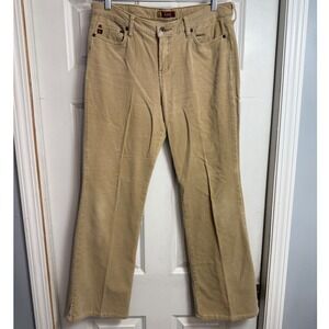 LEI Vtg Y2K Tan Corduroy Flare Pants Sz 13 Khaki Bootcut Distressed